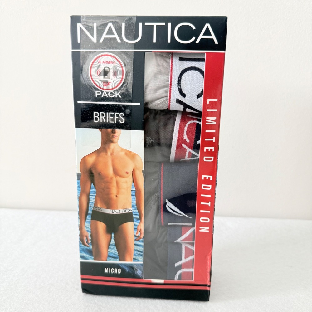 Nautica 4 Pack Micro Briefs Limited Edition Mens Small 28-30 NIB